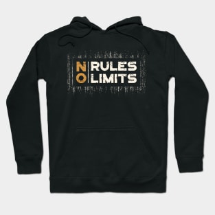 No rules no limits apparel with grunge effect Hoodie